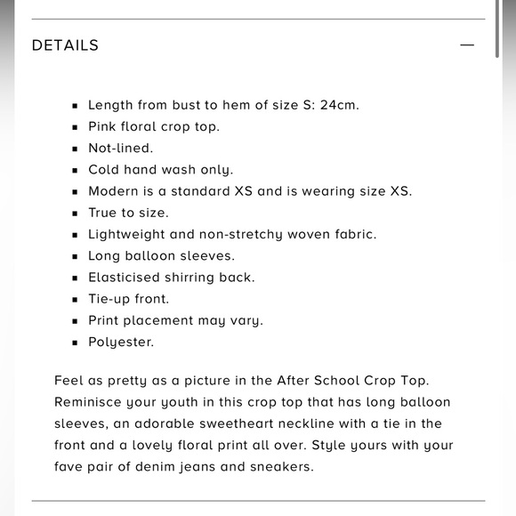 Hello Molly Floral Crop Top - Medium - Picture 7 of 7